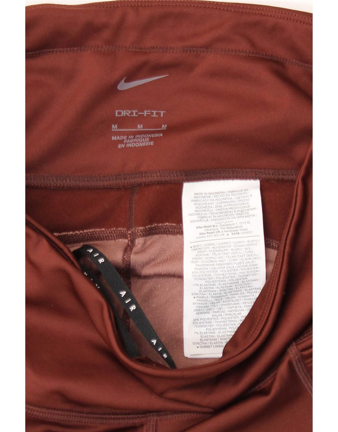 Leggings Nike Dri Fit para mujer UK 40 Marrón medio Poliéster con bloques de color