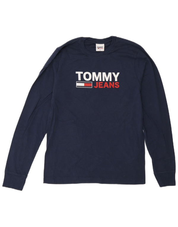 Tommy Hilfiger Top gráfico para hombre de manga larga XS Algodón azul marino
