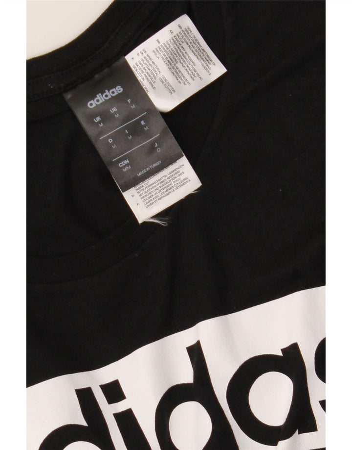 Adidas - Camiseta gráfica para hombre, talla mediana, algodón negro