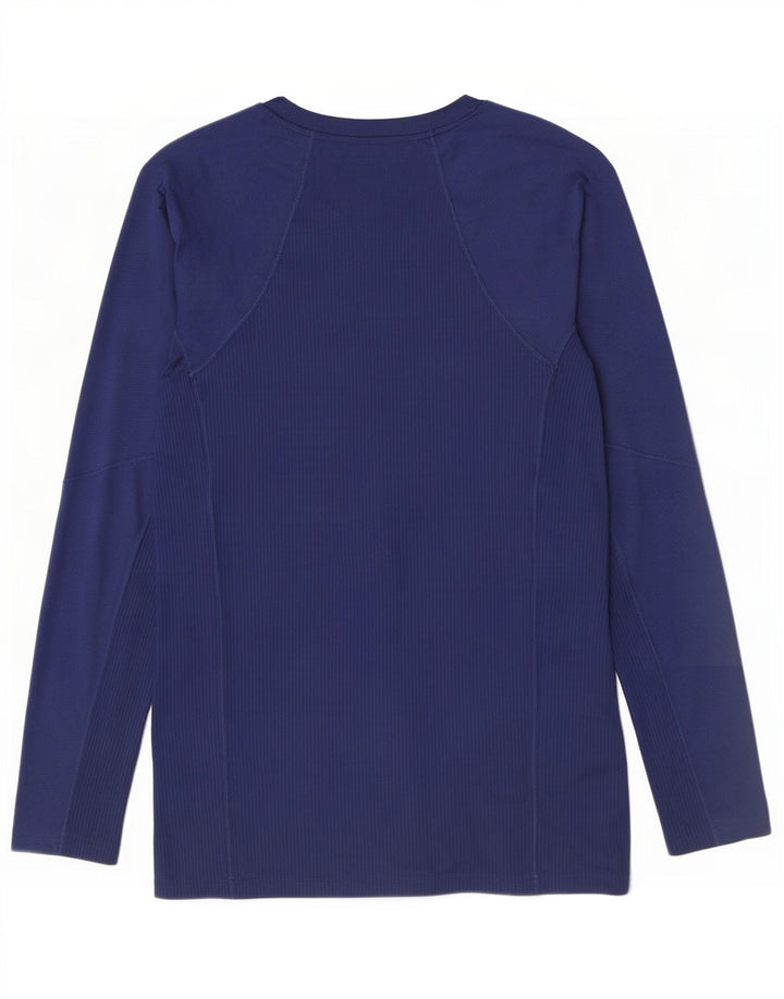 Nike Hombre Dri Fit Top Manga Larga XL Poliéster Azul Marino