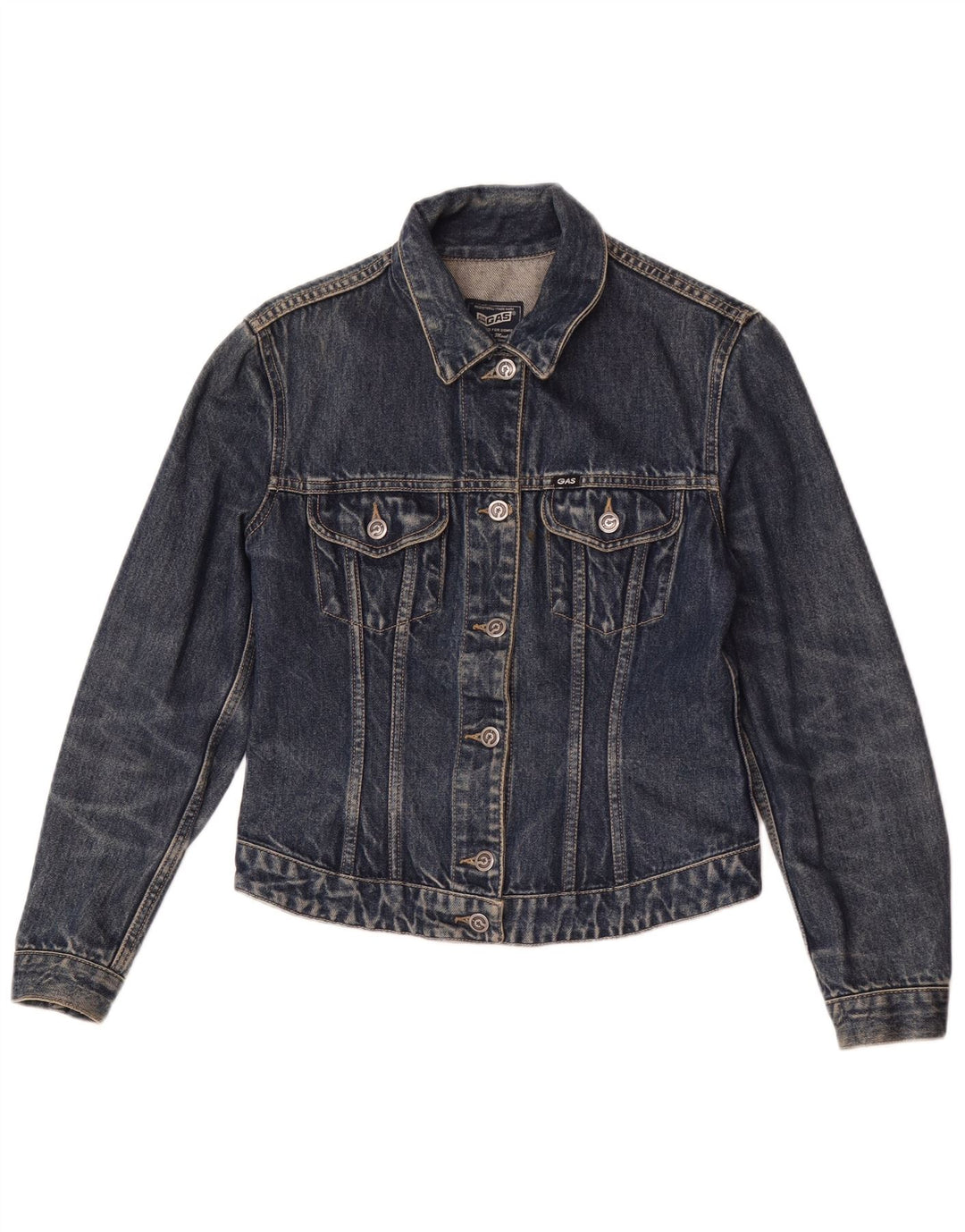 Chaqueta vaquera corta para mujer Gas UK 42 Algodón azul medio