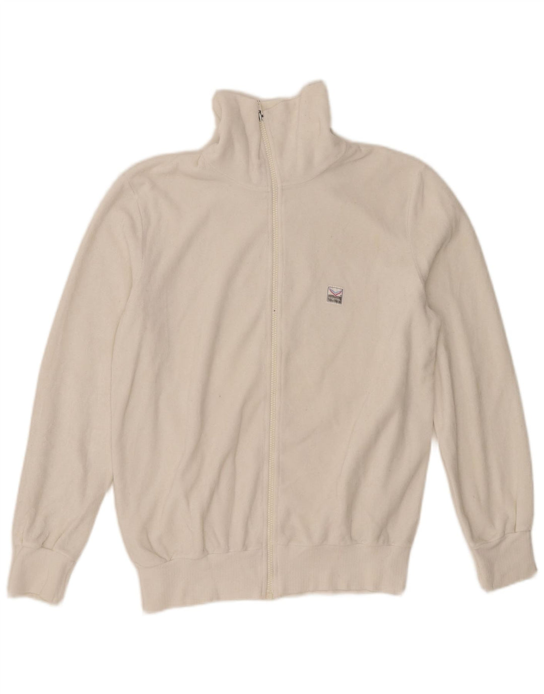 Trigema Hombre Chándal Top Chaqueta Pequeña Algodón Blanco