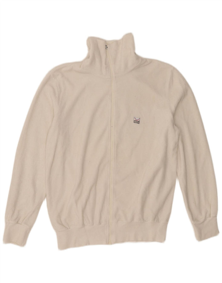 Trigema Hombre Chándal Top Chaqueta Pequeña Algodón Blanco