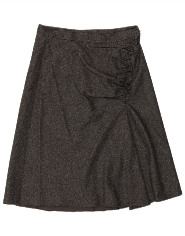 Aspesi Falda Acampanada para Mujer IT 42 Medium W28 Lana Gris