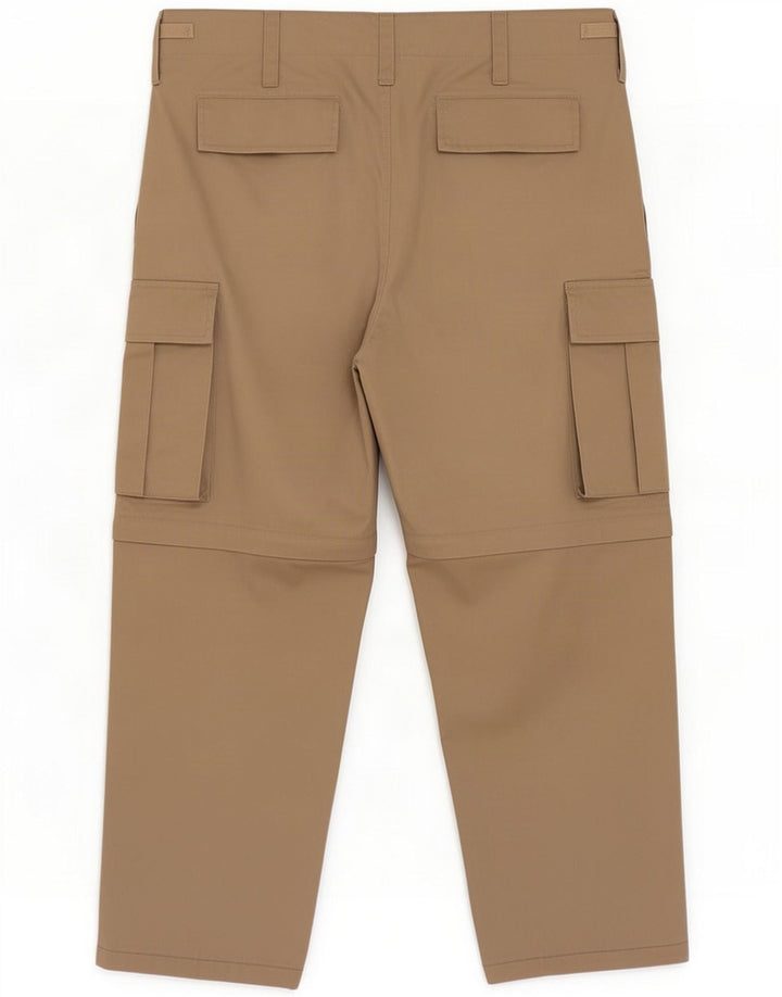 Pantalones cargo rectos vintage para hombre W38 L27 Poliéster beige
