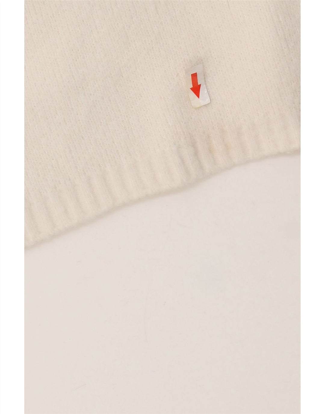 Zara Mujer Crop Crew Neck Jumper Sweater UK 44 Medium White Nylon