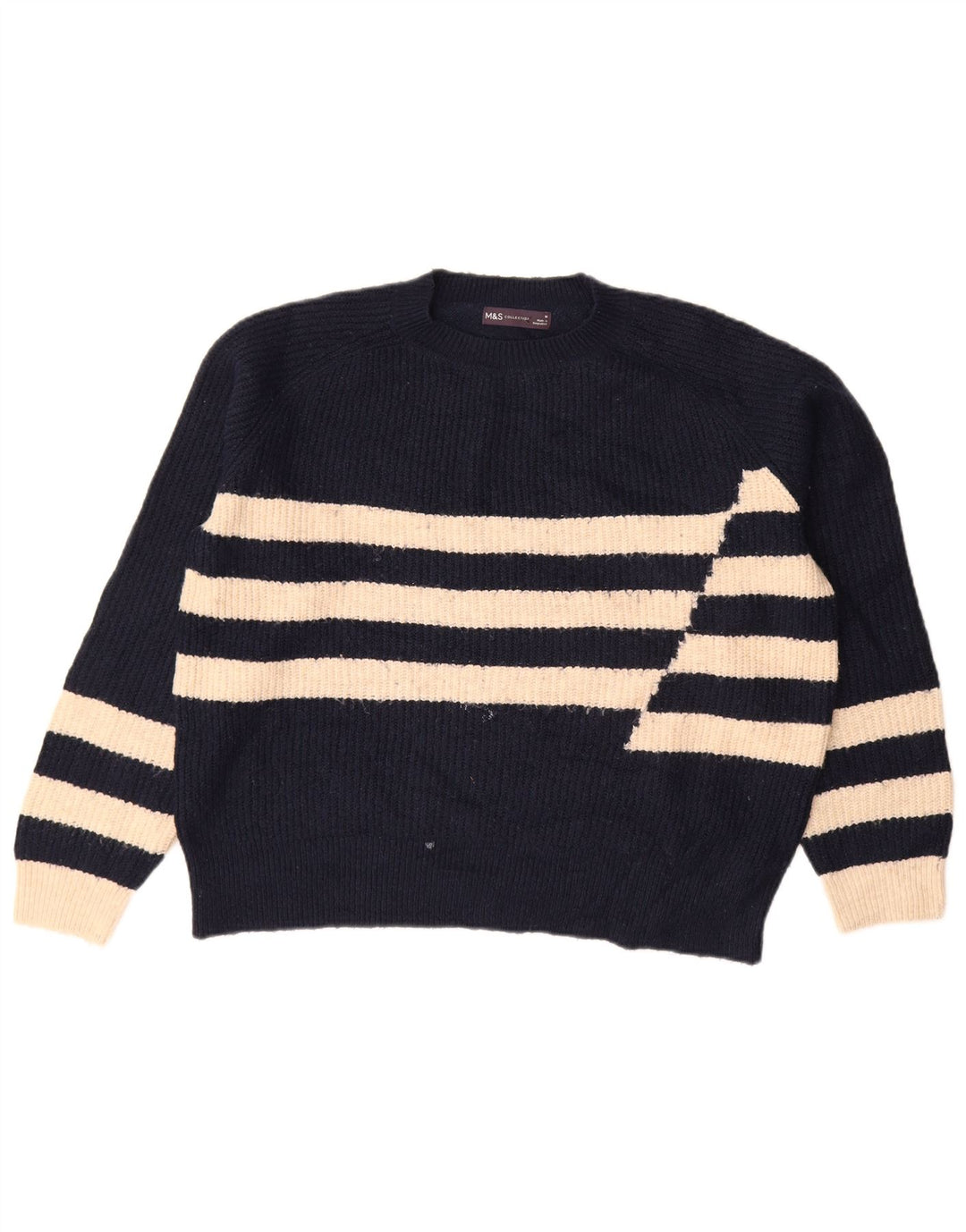 Marks & Spencer - Jersey de cuello redondo para mujer, talla 40, tamaño mediano, azul marino