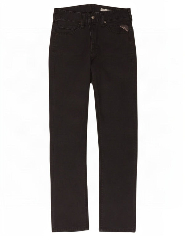Replay Pantalones casuales rectos para hombre W29 L32 Algodón negro