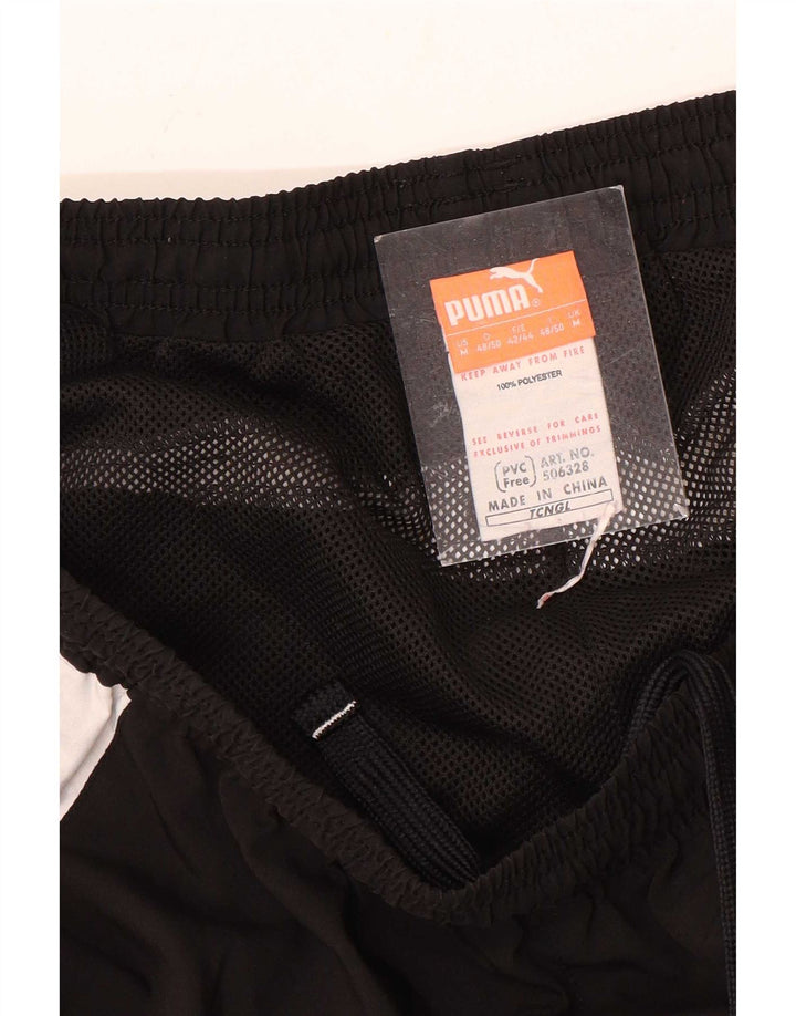 Pantalones De Chándal Puma Hombre Negro Mediano Poliéster Color Block