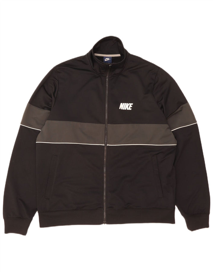 Nike Chaqueta de chándal para hombre XL Negro Colorblock Poliéster