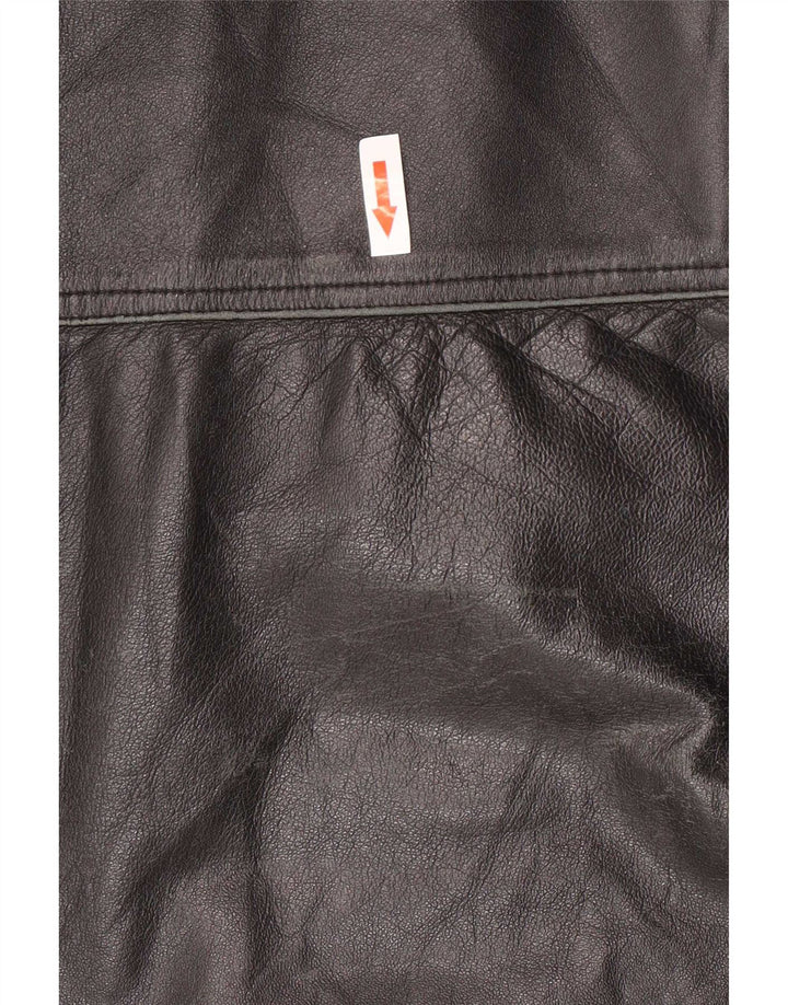 Conbipel Chaqueta de cuero con capucha para hombre IT 56 2XL Negro