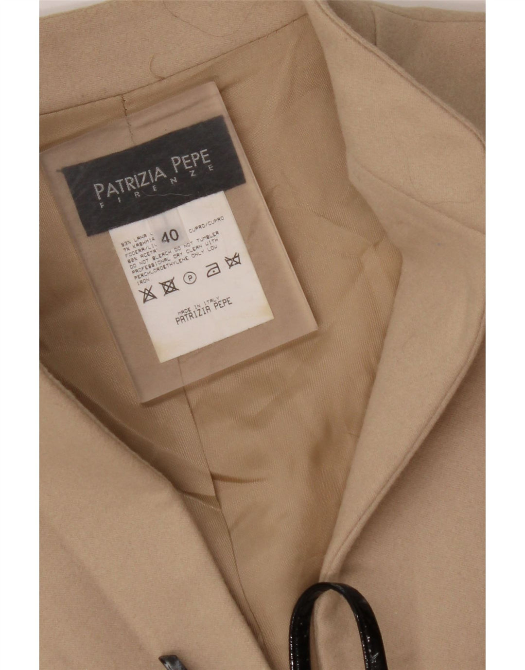 PATRIZIA PEPE Chaqueta Blazer Mujer IT 40 Small Beige Lana