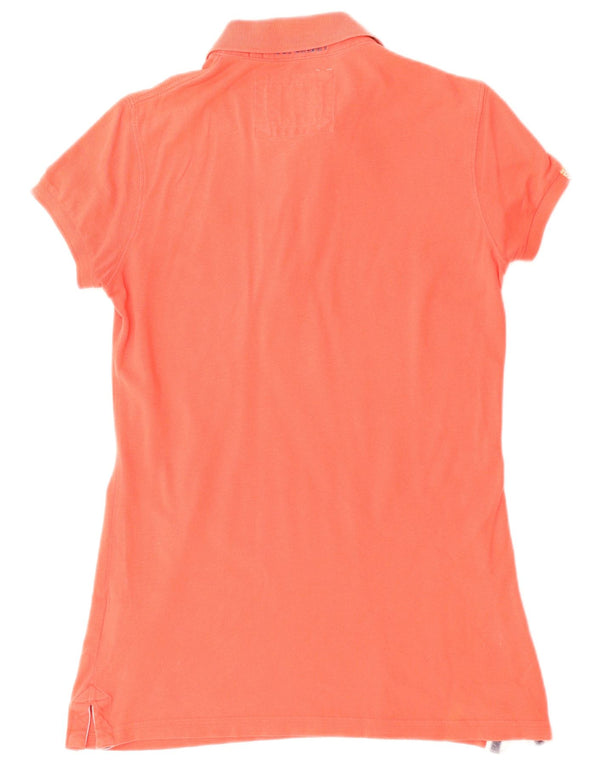 Superdry Polo Mujer UK 44 Grande Algodón Rojo