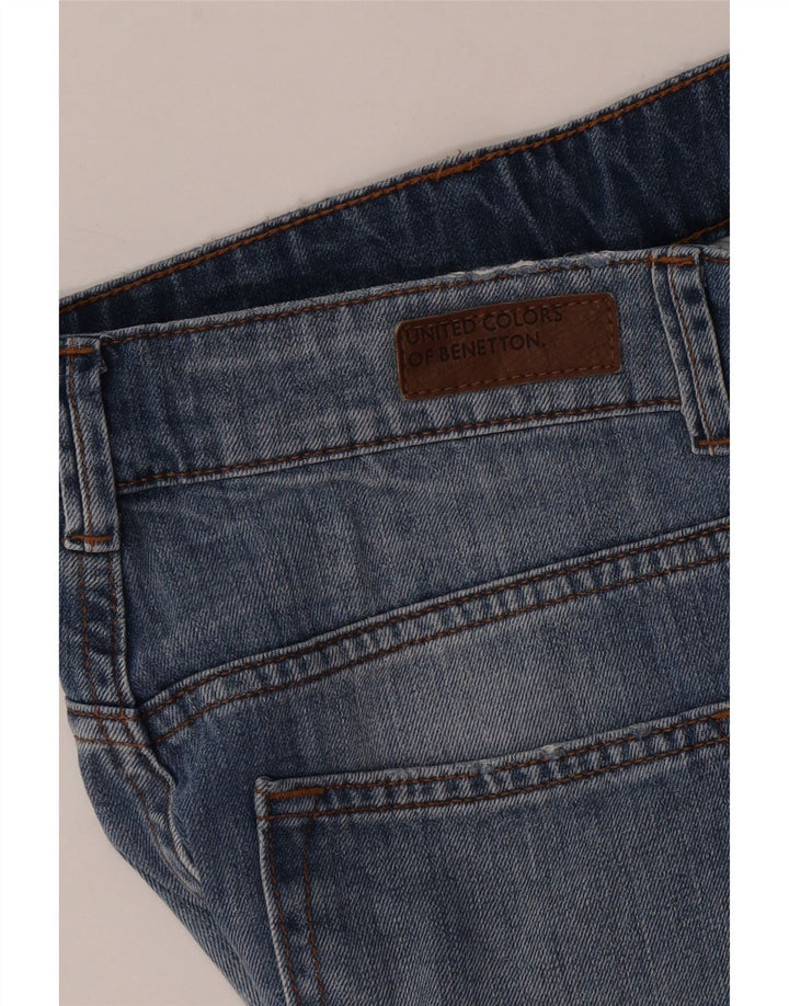 Benetton Shorts Vaqueros Mujer W30 Azul Medio