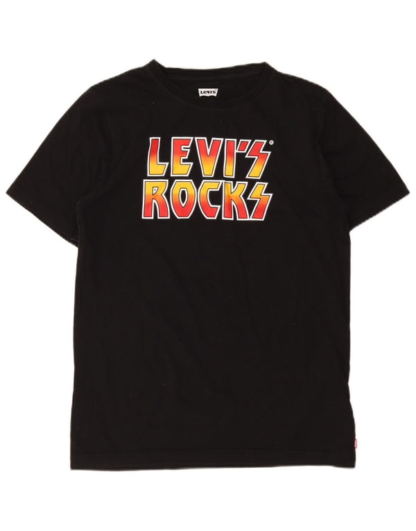 Levi's Camiseta gráfica para niño Top 15-16 años Negro Cotton Rock