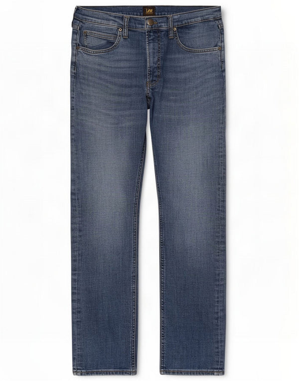 Lee Mens Luke Slim Jeans W31 L32 Algodón azul