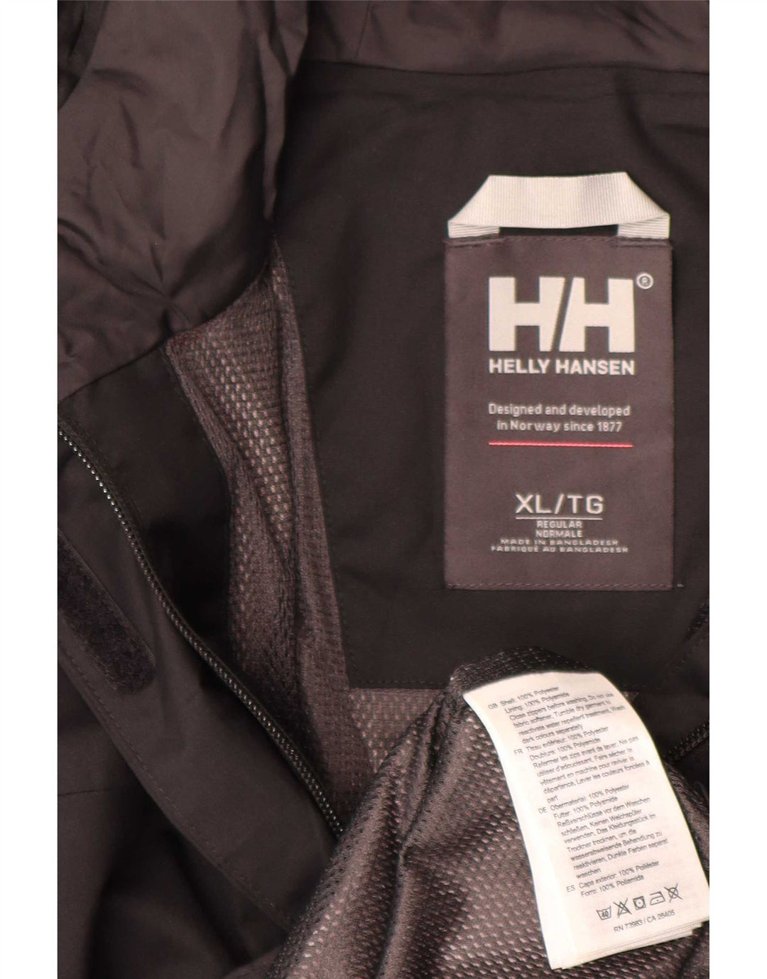 Helly Hansen Chaqueta impermeable con capucha para mujer UK 40 XL Poliéster negro