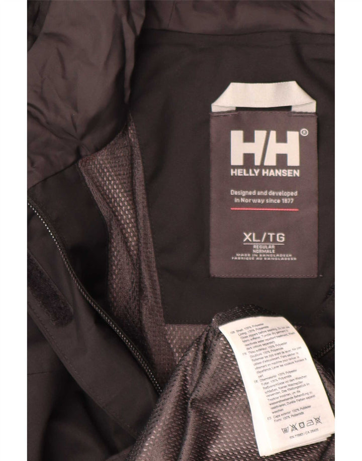 Helly Hansen Chaqueta impermeable con capucha para mujer UK 40 XL Poliéster negro