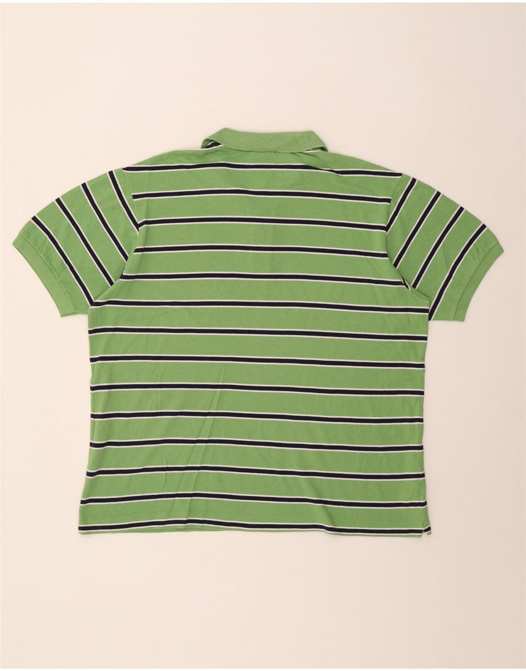 Polo Lacoste para hombre talla 7 2XL algodón a rayas verdes