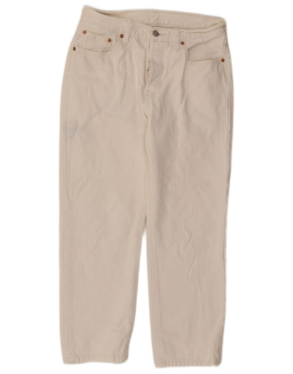 Levi's Vaqueros Tapered Para Mujer W28 L26 Algodón Blanco