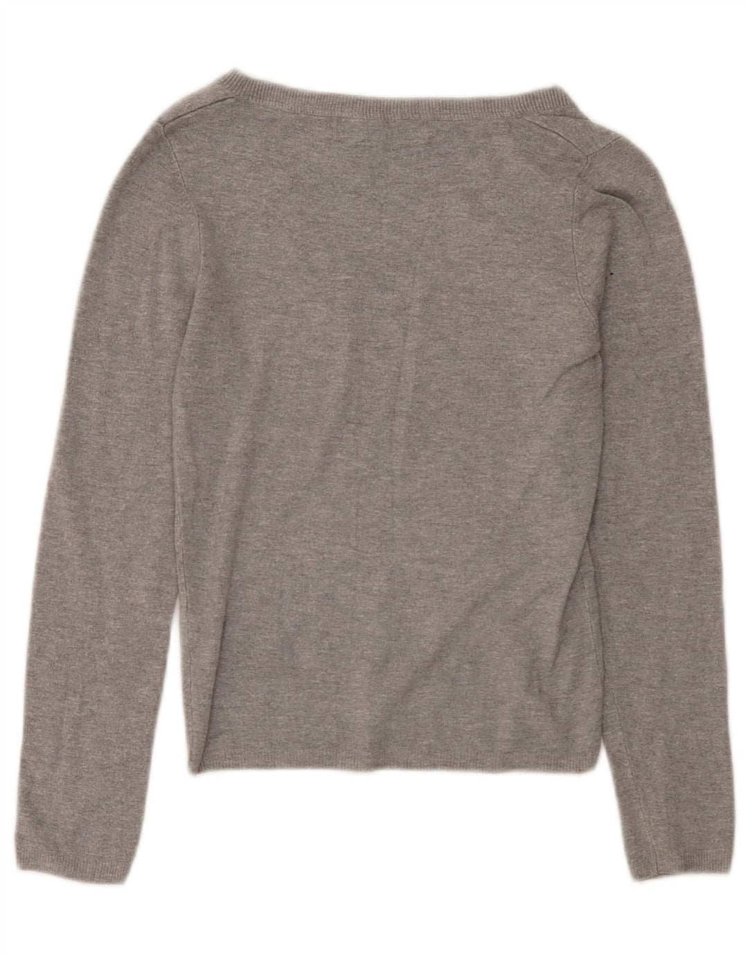 Zara Mujer Crop V-Cuello Jersey Jersey UK 8 Small Gris