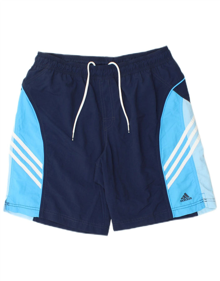 Adidas Hombre Bañador Corto Medio Azul Marino Colorblock Poliéster