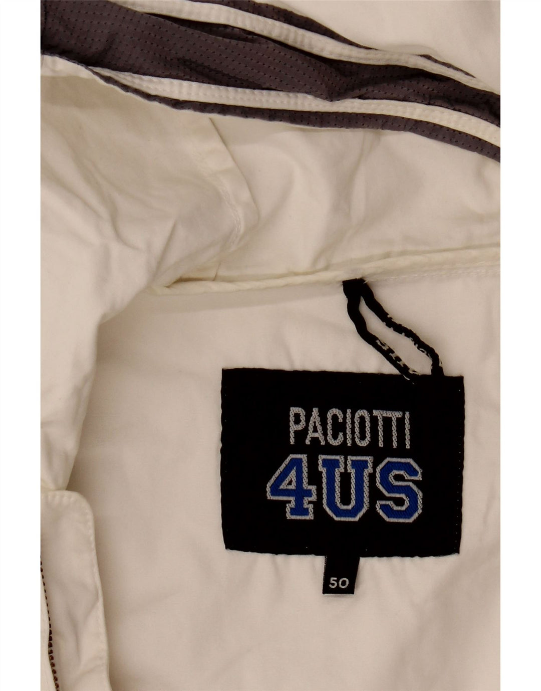 Cesare Paciotti 4US Chaqueta Bomber con Capucha para Hombre IT 50 Grande Blanco Roto