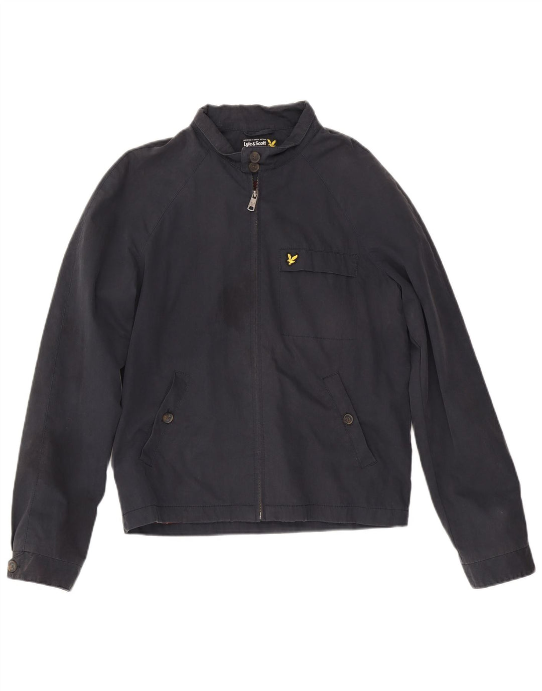 Lyle & Scott Chaqueta Bomber para Hombre UK 38 Mediana Azul Marino Algodón