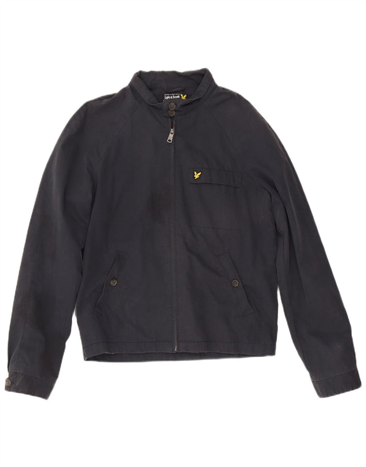 Lyle & Scott Chaqueta Bomber para Hombre UK 38 Mediana Azul Marino Algodón