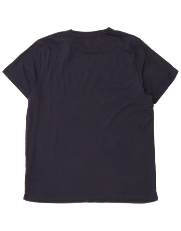 Camiseta estampada para hombre de Mountain Warehouse Top grande de algodón azul marino