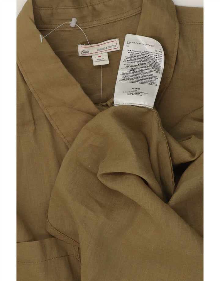 Camisa larga Gap para mujer UK 44 Medium Khaki Ramie