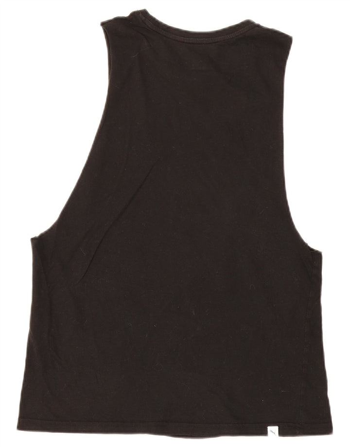 Puma Mujer Gráfico Chaleco Top UK 8 Pequeño Negro