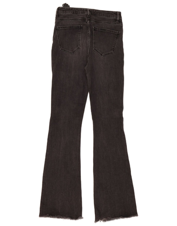 Zara Jeans Acampanados Para Mujer EU 38 Small W28 L34 Algodón Gris