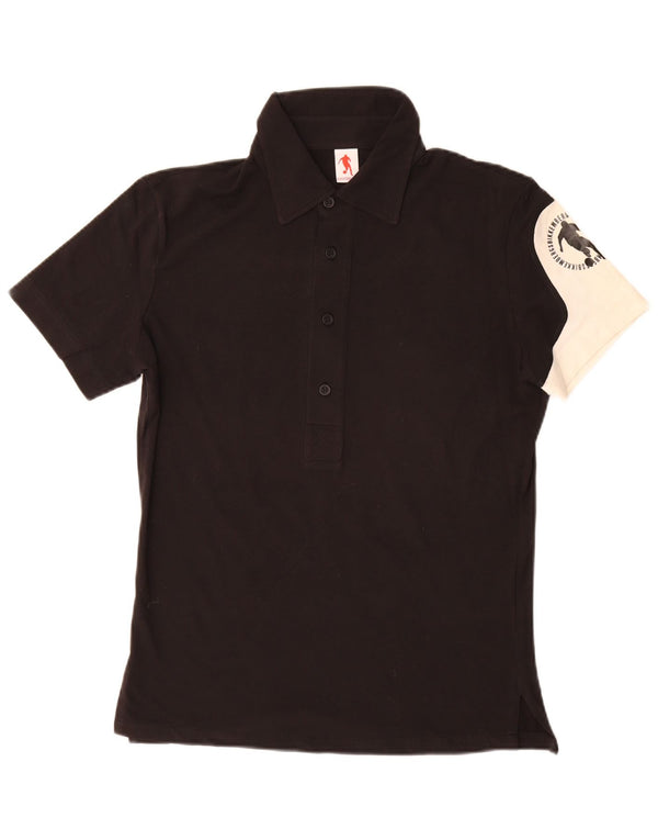 BIKKEMBERGS Polo para hombre Algodón color block mediano negro