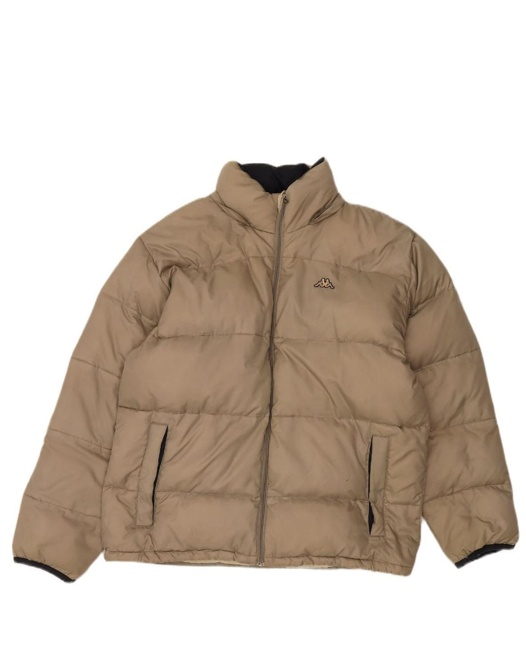 KAPPA Mens Padded Jacket UK 38 Medium Beige Polyamide