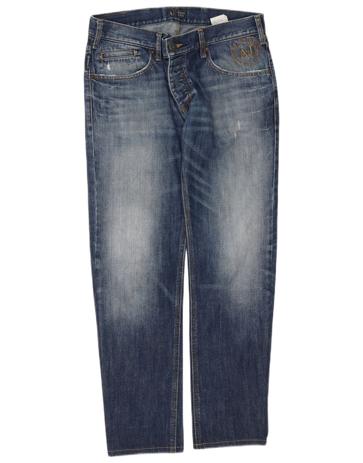Armani Jeans ajustados desgastados para hombre W34 L30 Algodón azul