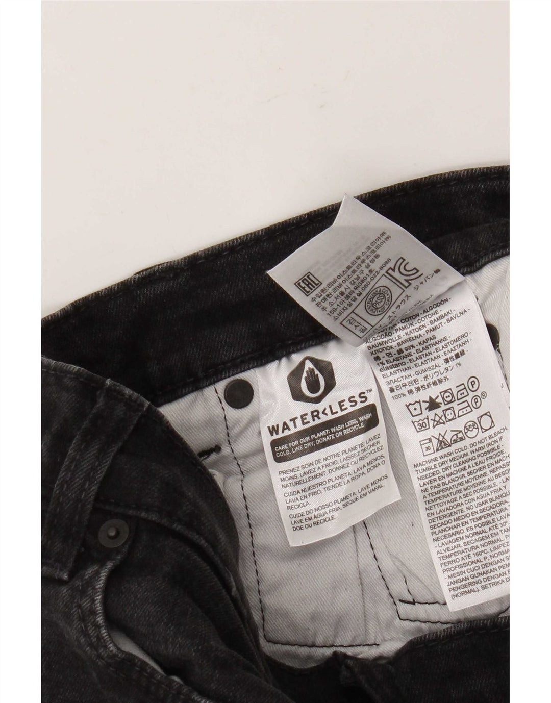 Levi's Vaqueros ajustados para hombre W30 L29 Algodón negro