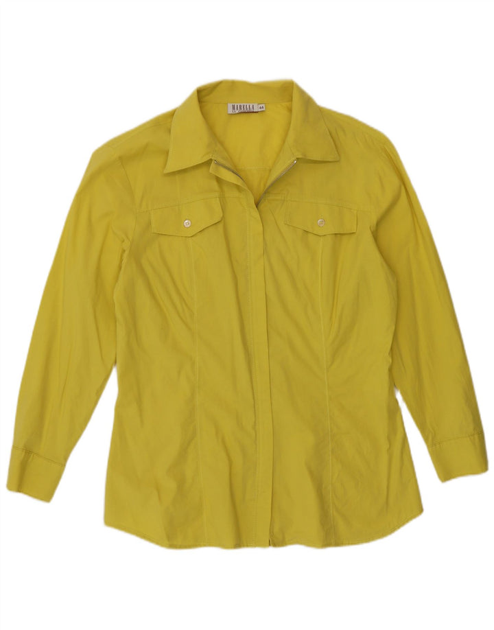 Camisa Marella Mujer IT 44 Algodón Amarillo Medio