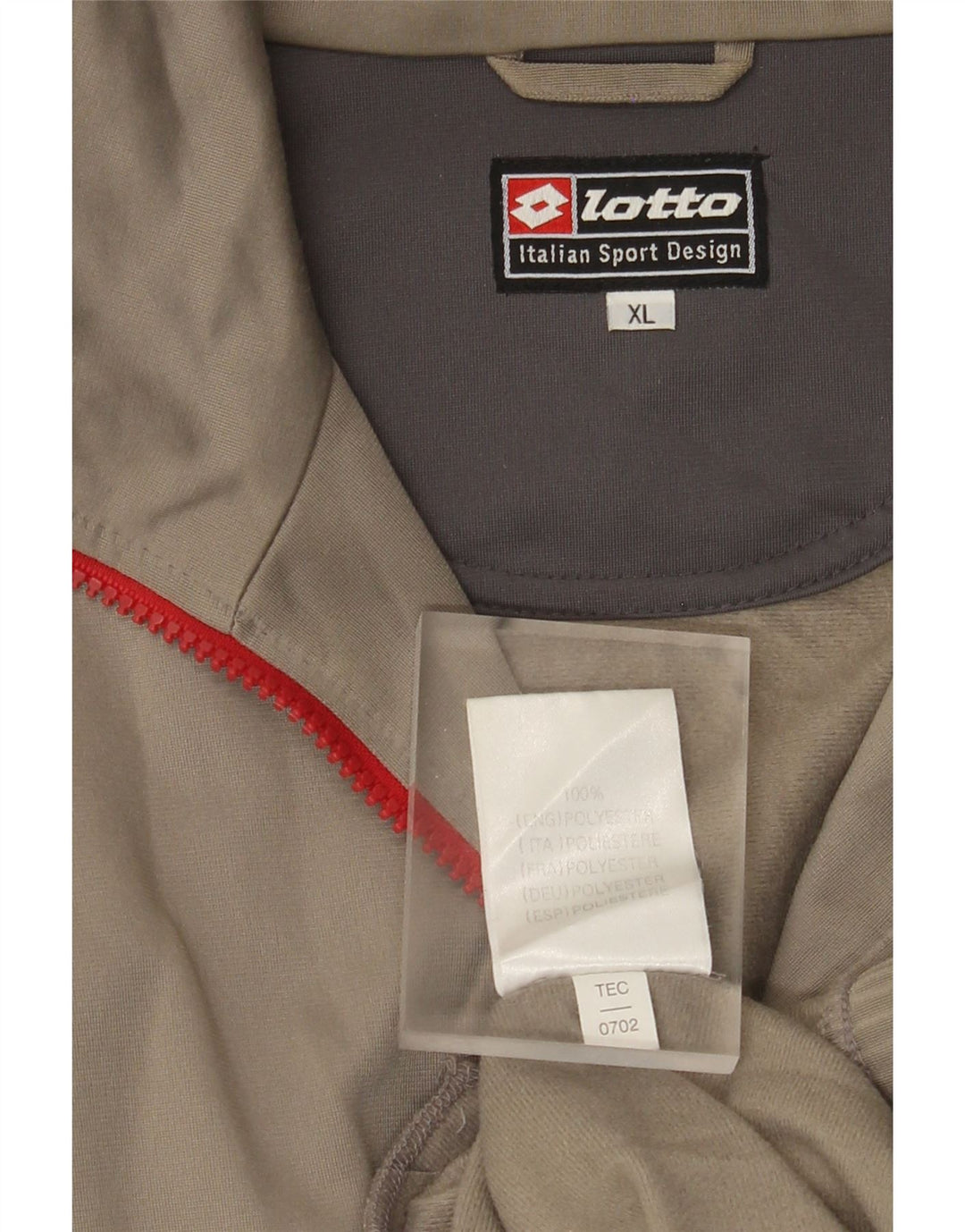 LOTTO Chaqueta de Chándal Hombre XL Gris Poliéster