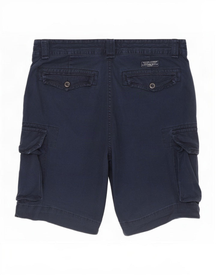Ralph Lauren Pantalones cortos cargo para hombre W32 Algodón azul marino mediano