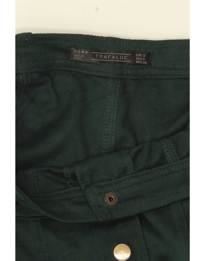 Zara Mujer Trafaluc Minifalda Pequeña W26 Verde