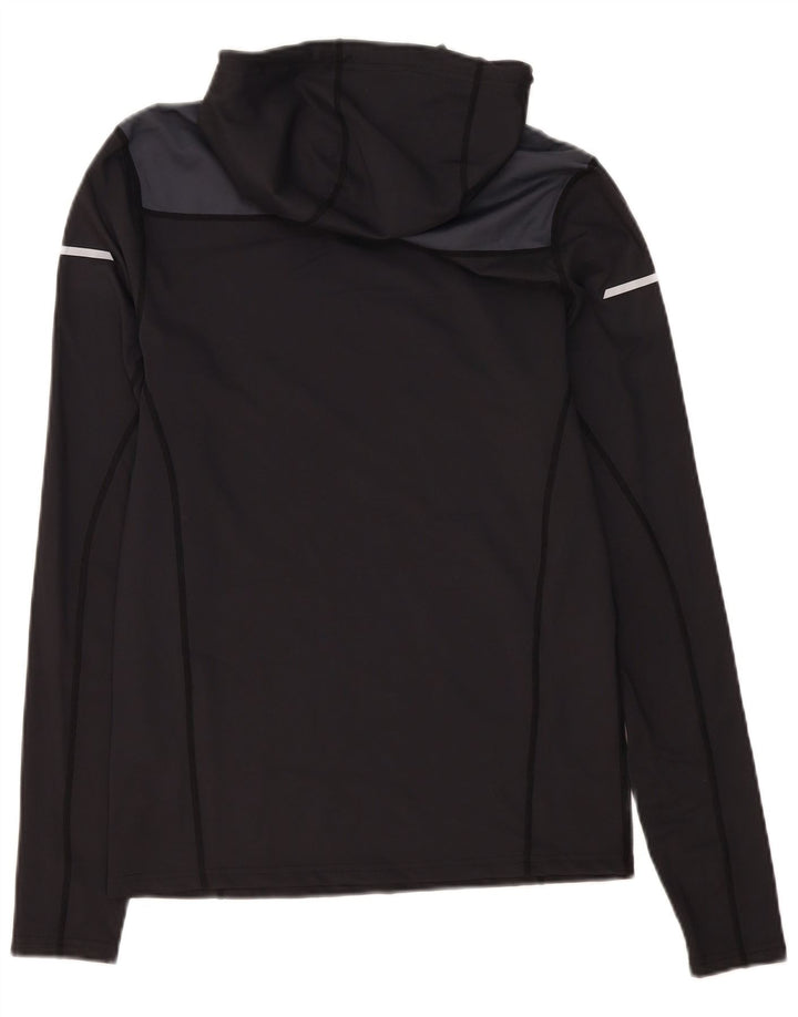 Mountain Warehouse Camiseta IsoCool para hombre de manga larga con bloques de color negro pequeño