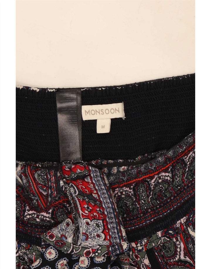 Monsoon Falda Gitana Mediana W30 Viscosa Patchwork Multicolor