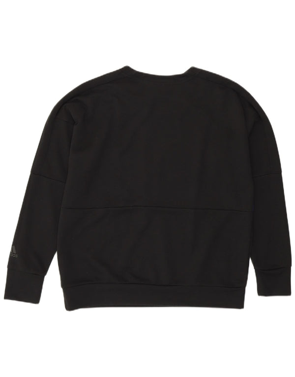 ADIDAS Sudadera para mujer Jumper UK 12/14 Medium Black Colourblock