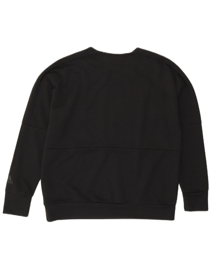 ADIDAS Sudadera para mujer Jumper UK 12/14 Medium Black Colourblock