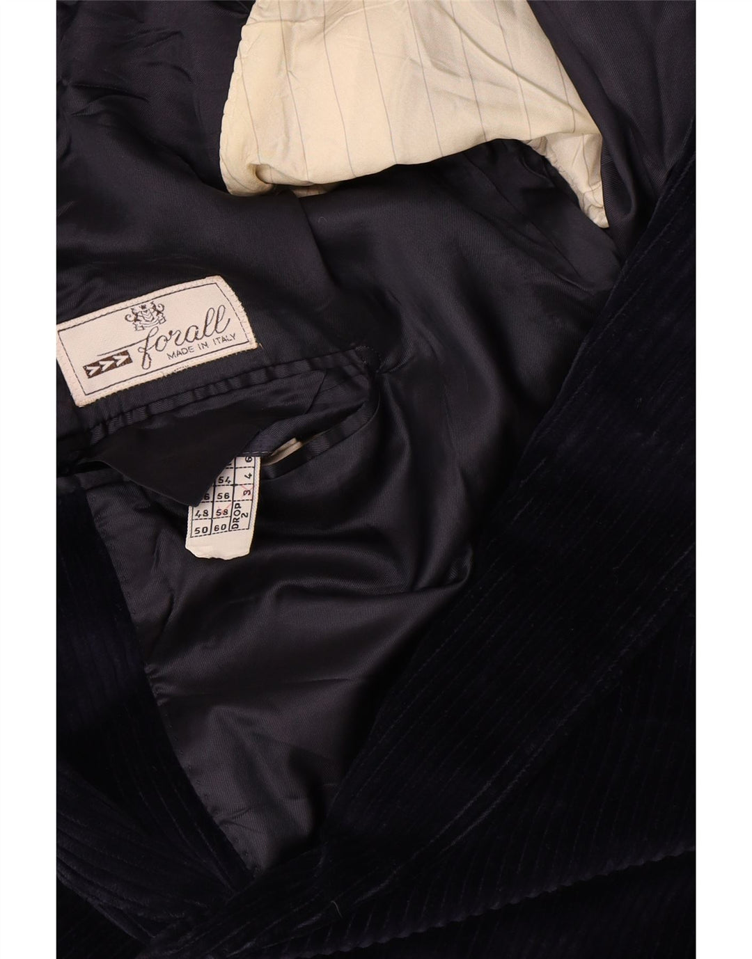 FORALL Chaqueta tipo blazer de pana con 2 botones para hombre UK 44 2XL Azul marino