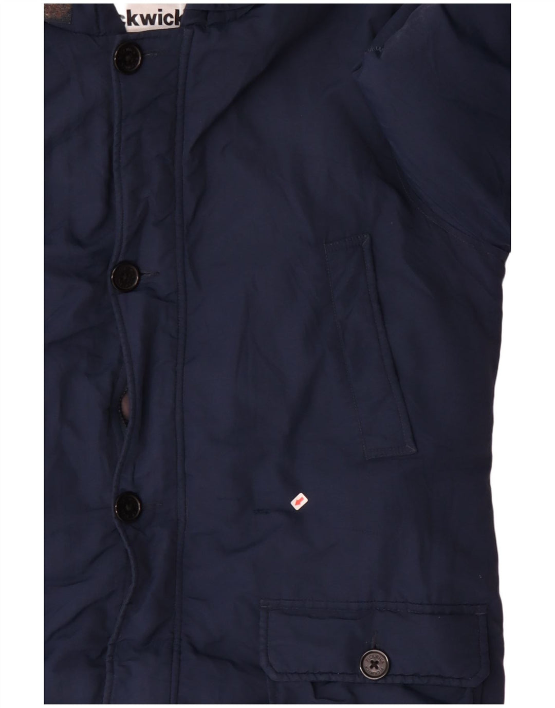 Pickwick Chaqueta acolchada con capucha para hombre UK 42 XL Poliéster azul marino