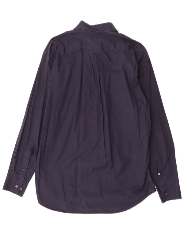 Ermenegildo Zegna Camisa Hombre Grande Azul Marino Algodón