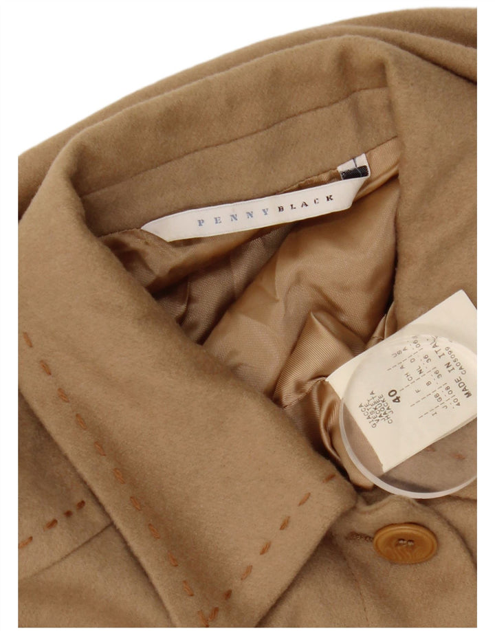 PENNY BLACK Chaqueta Blazer para Mujer Reino Unido 8 Pequeña Lana Beige