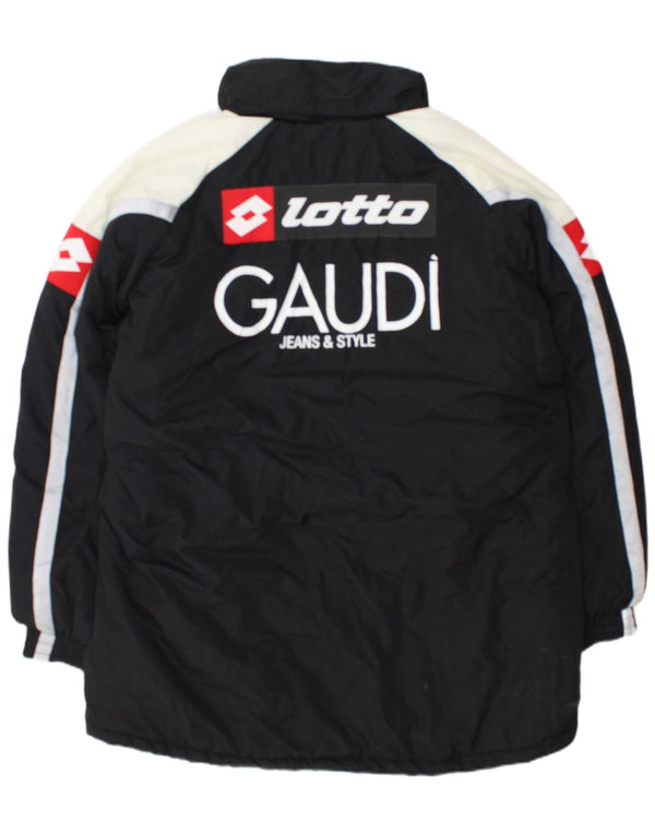Lotto Udinese Calcio Abrigo cortavientos con capucha para hombre UK 44 2XL Negro